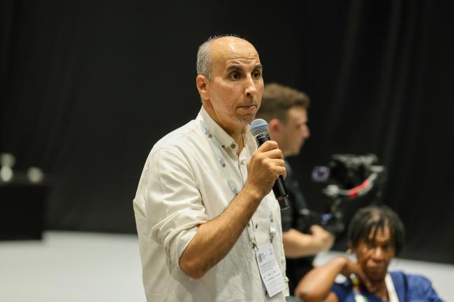 Participant posing a question
