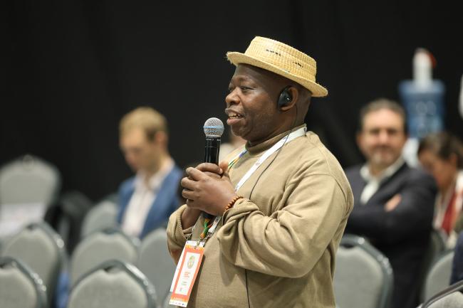 Participant posing a question