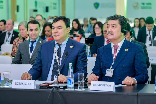 Aziz Abdukhakimov, Advisor to the President of the Republic of Uzbekistan on Environment, and Yerlan Nyssanbayev, Minister of Ecology and Natural Resources of Kazakhstan