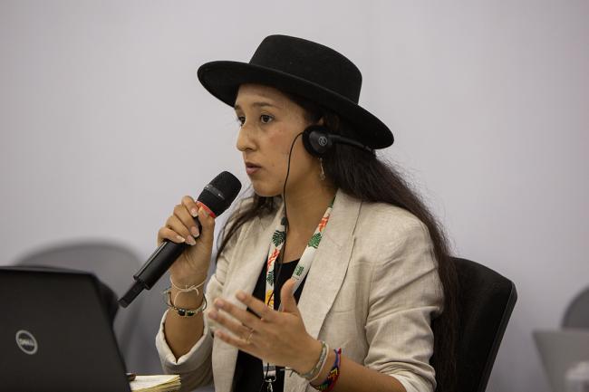 Camila Romero Peiret, member of the IIYFCC - Recognition of indigenous Peoples in NDCs - COP30 - 12 Nov 2025