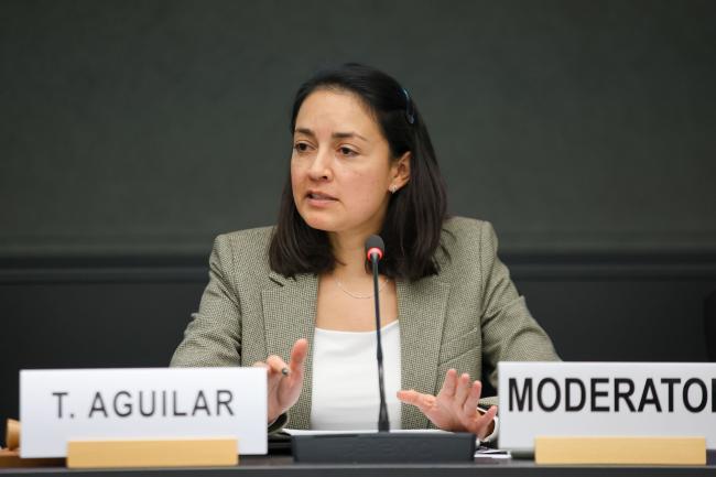 Moderator Tatiana Aguilar, World Economic Forum 