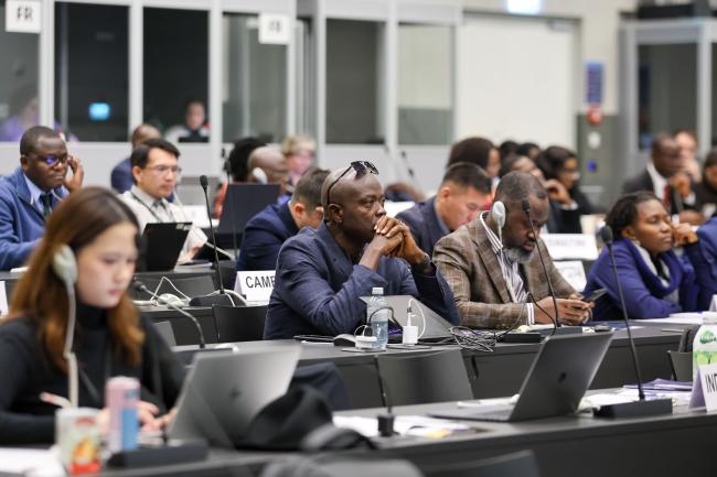 Delegates during Session 6 