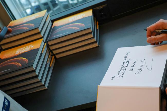Peter Whitbread-Abrutat, Future Terrains, distributed signed copies of his book, "102 Things to Do with a Hole in the Ground" to the delegations.  