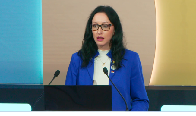 Jelena Žarić Kovačević, Minister of Family Protection, Serbia_2ndWSSD_5Nov2025_AndresC_Web