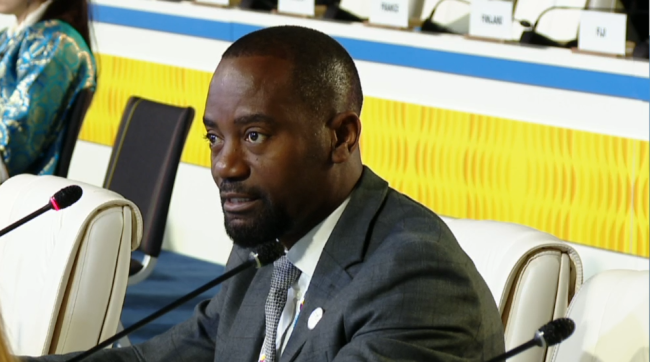 Kirk D. M. Humphrey, Minister of People Empowerment and Elder Affairs, Barbados_2ndWSSD_5Nov2025_AndresC_Web