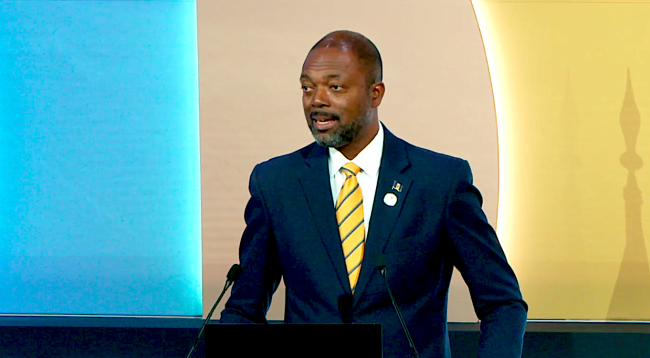 Kirk D. M. Humphrey, Minister of People Empowerment and Elderly Affairs, Barbados_2ndWSSD_6Nov2025_AndresC_Web 9