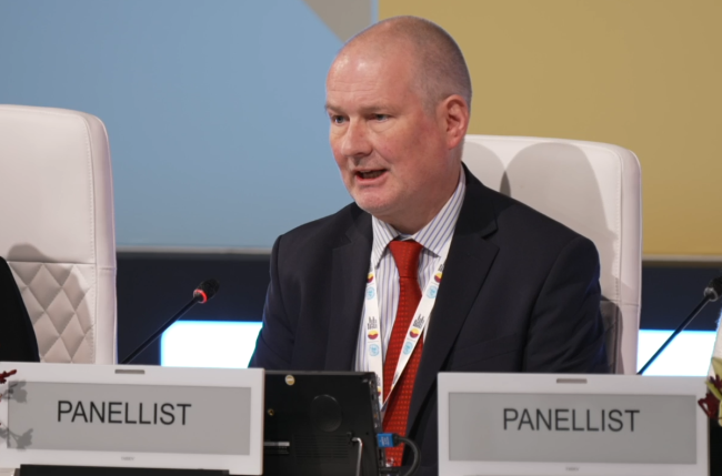 Matthias Thorns, Vice-President to and Employers' Group spokesperson at the ILO, International Organisation of Employers (IOE)_2ndWSSD_5Nov2025_AndresC_Web