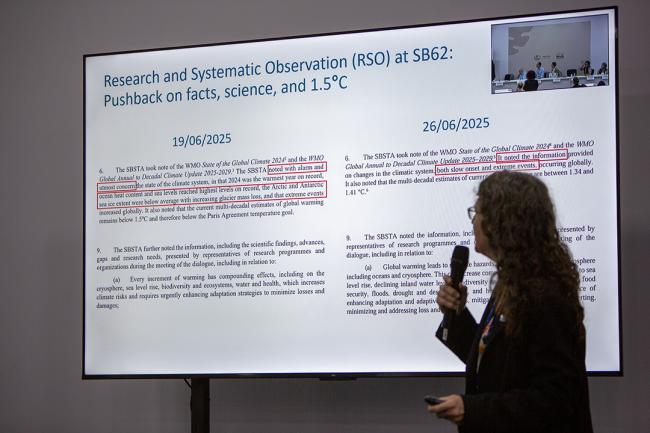 Pam Pearson, Director, ICCI - Glaciers and Ice Sheets and Sea-level Rise - COP30 - 14Nov