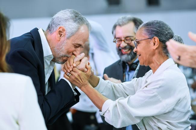 COP 30 President André Corrêa do Lago, with Marina Silva, Minister of the Environment and Climate Change, Brazil