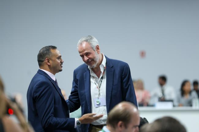 Sivendra Michael, Fiji, with COP 30 President André Corrêa do Lago