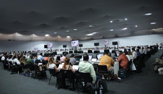 View of the room during the contact group on the just transition work programme