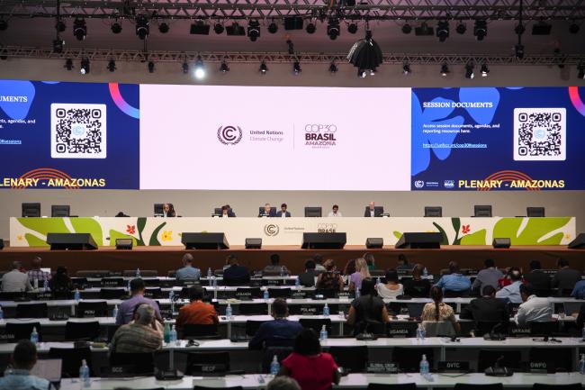 View of the dais during the plenary
