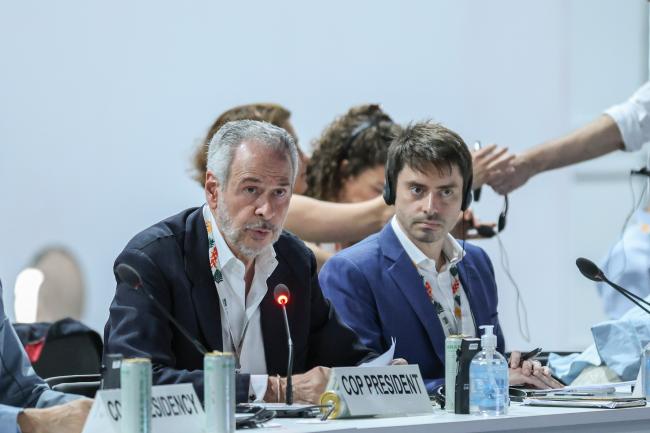 COP 30 President André Corrêa do Lago, and Túlio Andrade, COP 30 Presidency