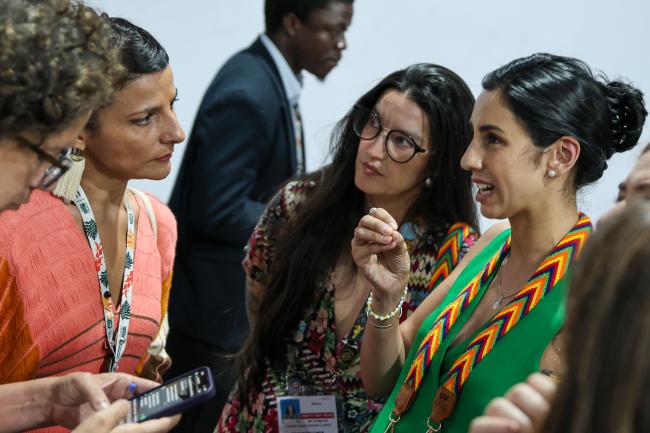 From L-R: Irene Vélez Torres, Colombia; Camila Isabel Zepeda Lizama, Mexico; and María Fernanda Souza Rodríguez, Uruguay