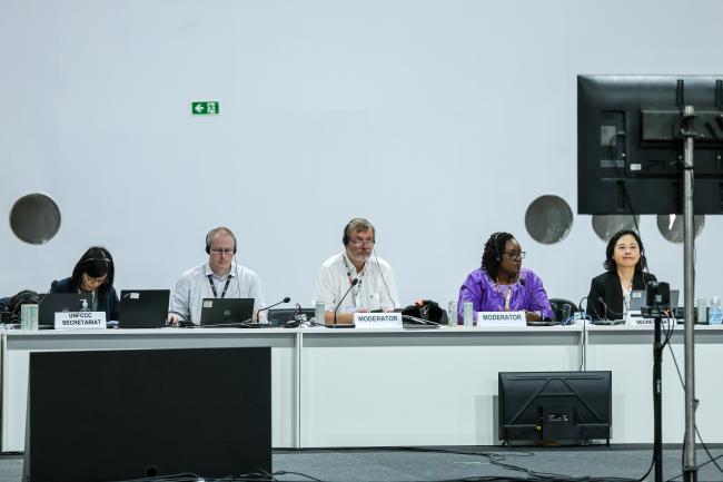 View of the dais during the dialogue