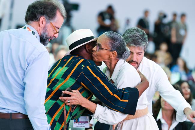 Princess Abze Djigma, Burkina Faso, with Marina Silva, Minister of the Environment and Climate Change, Brazil