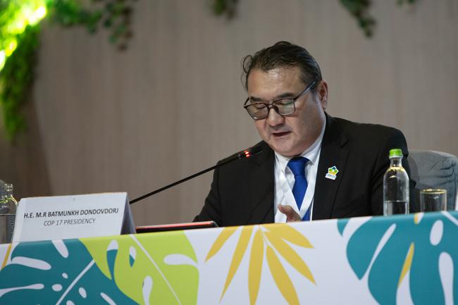 Batmunkh Dondovdorj, Chairman of upcoming COP17 Presidency -UNCCD-CRIC23-1Dec2025