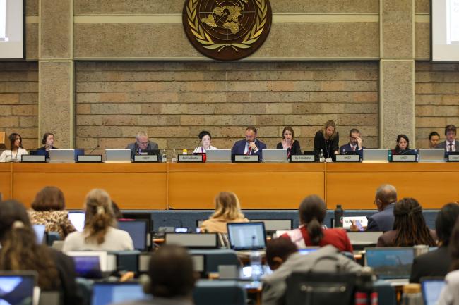 A view of the dais during the Cluster A session 