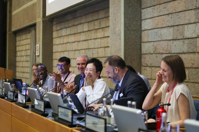 Delegates wished Kanako Okano, Japan, Co-Facilitator of Cluster A, a happy birthday. 