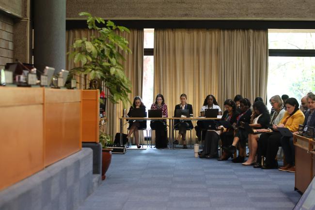 Members of the secretariat during the Opening Plenary