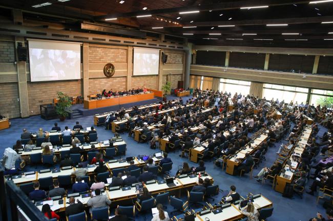 A view of the room during the Opening Plenary 
