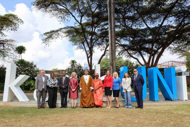 A family photo of UNEA-7 bureau members
