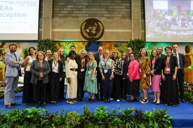 Family photo at the end of the MEAs Dialogues 