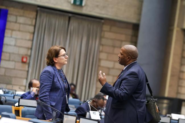 Ermira Fida, Deputy Secretary, IPCC, and Luthando Dziba, Executive Secretary, IPBES