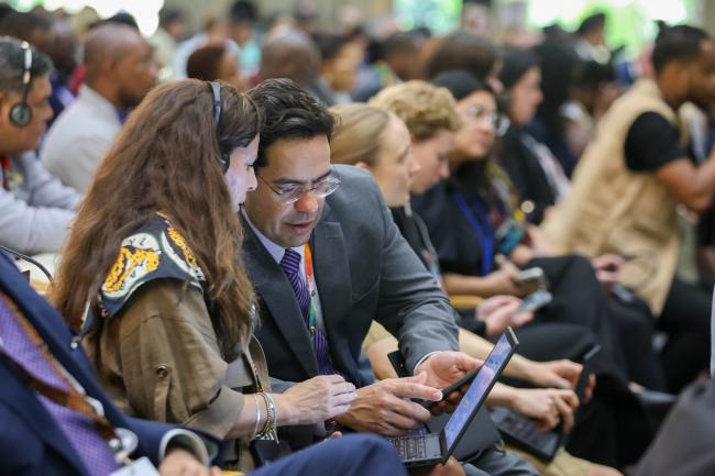 Delegates before the opening 