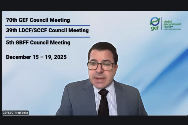 Fred Boltz, GEF Secretariat - GEF70-15Dec