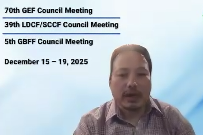 Tshewang Dorji, GEF Secretariat - GEF70 -17Dec2025