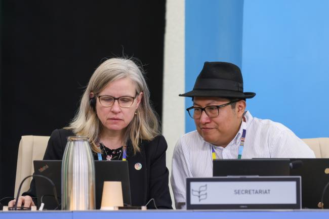Lisa Janishevski and Q”apaj Conde Choque, CBD Secretariat