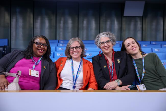 From L-R: Wadzanayi Goredema-Mandivenyi, Chantal Robichaud, Kristina Taboulchanas, and Claire Parois, CBD Secretariat