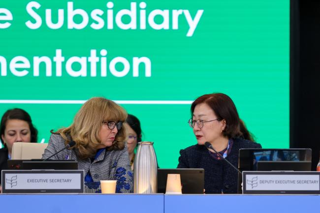 CBD Executive Secretary Astrid Schomaker with CBD Deputy Executive Secretary Jihyun Lee