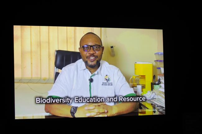 Andrew Iloh, Biodiversity Education and Resource Centre, Nigeria, participated via a recorded message. 