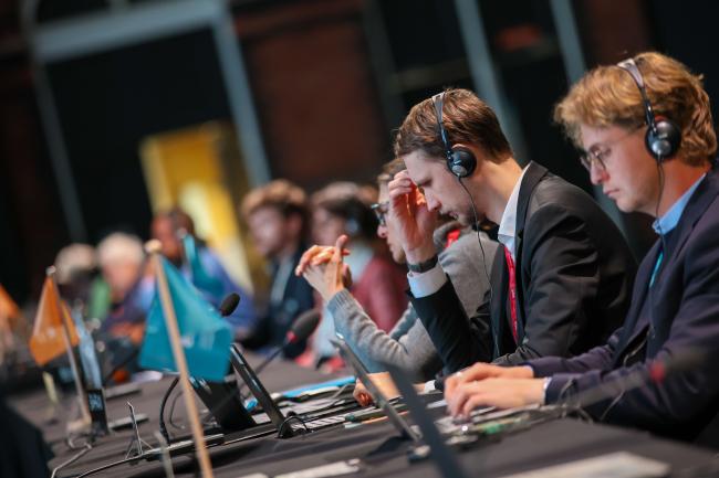 Delegates during Working Group 1