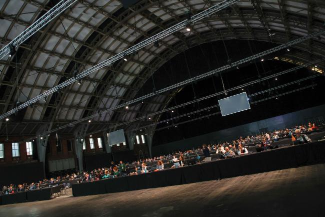 A view of the room during Working Group 1 