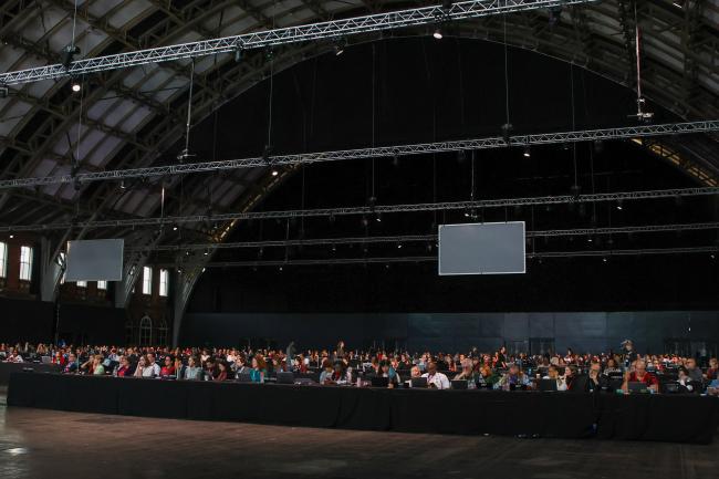 A view of the plenary room