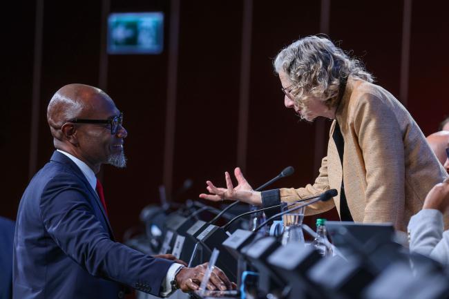 Linroy Christian, Antigua and Barbuda, and UNEP Executive Director Inger Andersen