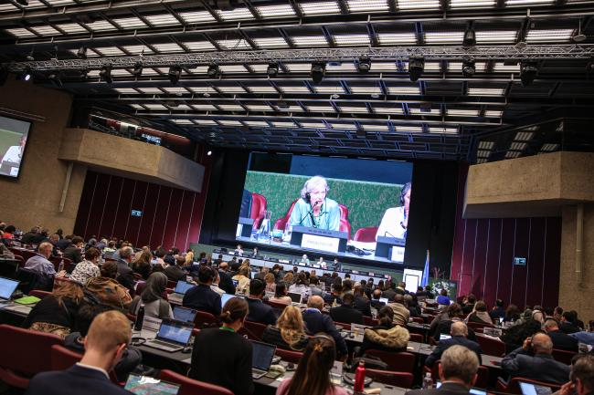 View of the room during the contact group on the rules of procedure