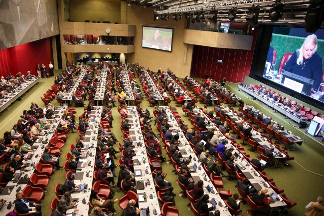 View of the room during the plenary