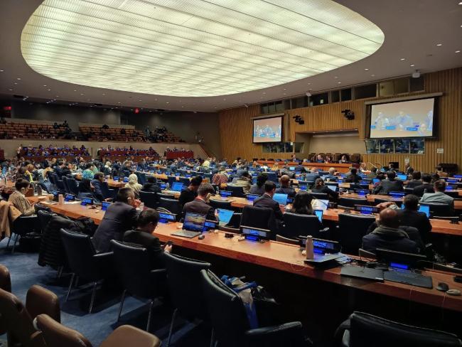 View of the room during discussions on cooperation with relevant instruments, frameworks, and bodies.