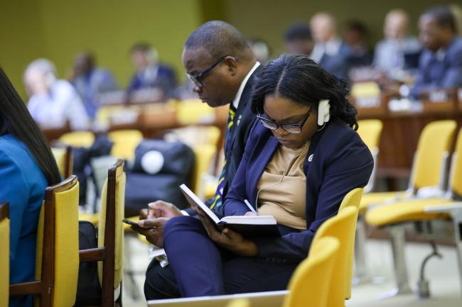 Delegates during the session 