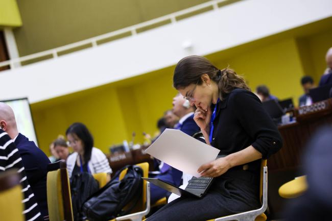 Delegates during the session 
