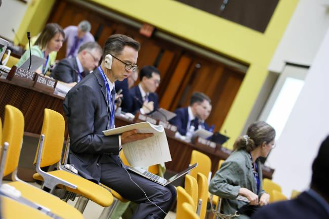 Delegates during the session 