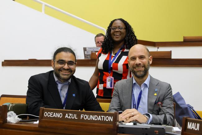 Representatives from Oceano Azul Foundation 