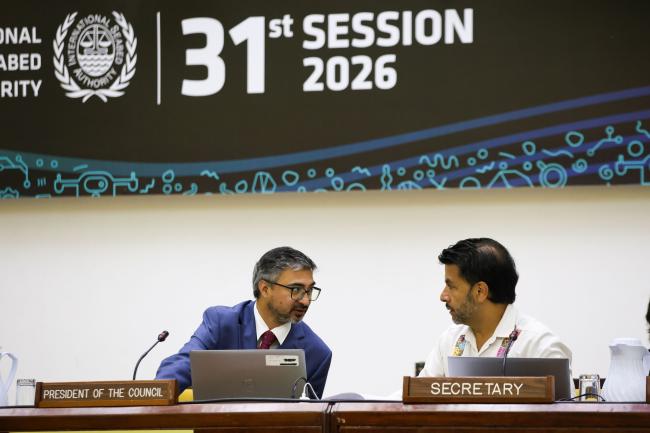 ISA-31 Council President Mayank Joshi, India, and Marcelino Miranda, Secretariat of the Authority 