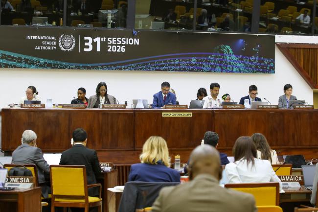 Dais during the Council meeting 