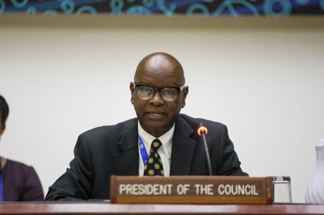 Outgoing Council President Duncan Muhumuza Laki, Uganda 