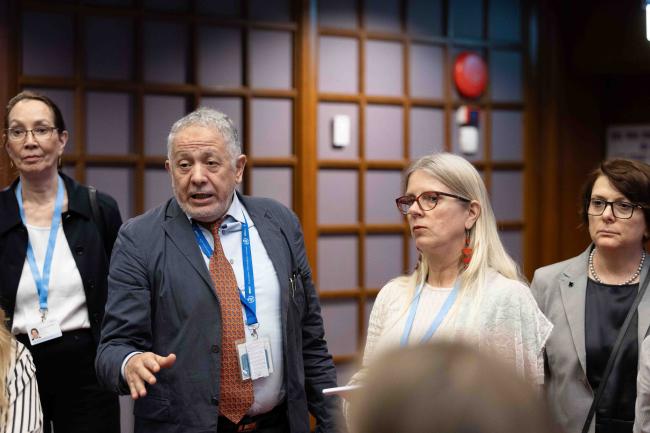 L-R: Jennifer Lew Schneider, IPCC Legal Advisor, IPCC Secretary Abdalah Mokssit, IPCC Vice-Chair Diana Ürge-Vorsatz, and IPCC Deputy Secretary Ermira Fida 